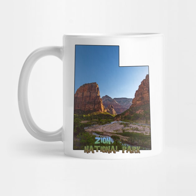 Utah State Outline (Zion National Park Angel's Landing) by gorff